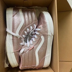 Vans Old Skool Hi Glitter Pink high tops